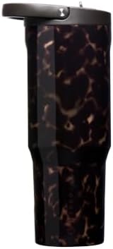 HydroJug Sport 32 oz Insulated Stainless Steel Water Bottle, Mocha Tortoise