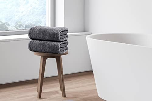 Tens Towels 4 Piece Extra Large Bath Towels 30 x 60 Inches, Dark Grey
