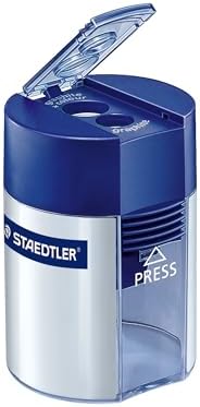 STAEDTLER Double-Hole Tub Pencil Sharpener: Dual Size Manual Sharpener for Standard