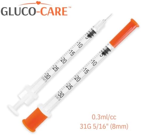 0.3 ml/cc Syringes 31G x 5/16" (8mm), Orange Cap,100 pcs/bx