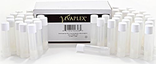 Vivaplex 50, Clear, Empty, 5.5 ml Lip Balm Tubes with White Caps (Pack of 2)