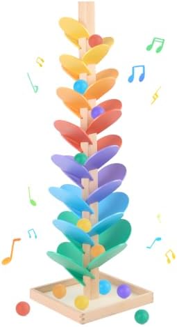 Marble Run Wood Ball Drop Toy Marble Tree Set for 3-5 4-8 (1.1" Balls)