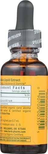 Herb Pharm Organic Rhodiola Rosea Energy & Vitality Extract: Organic Adaptogen Tincture