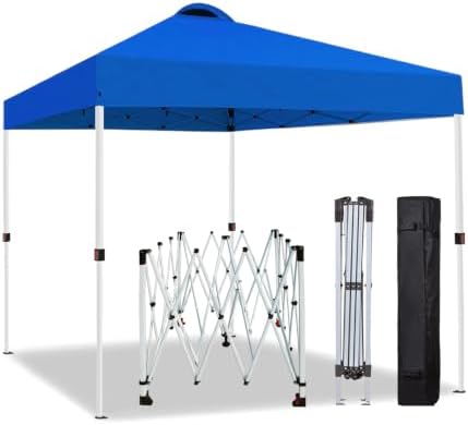 10x10 Pop Up Canopy Tent, One Push Center Lock Instant Setup Folding Shelter