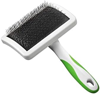Andis 65710 Self-Cleaning Animal Slicker Brushes with Curved Stainless-Steel Bristles for