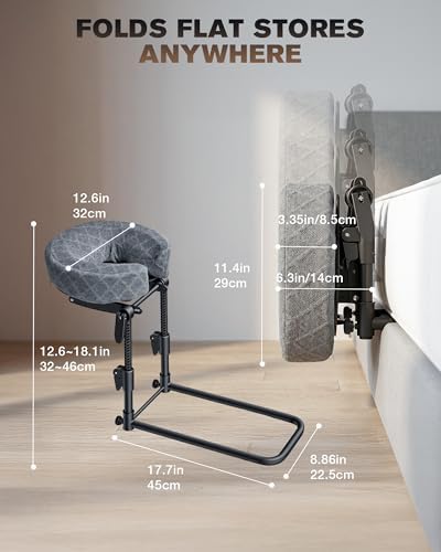Massage Headrest for Bed, Massage Face Cradle at Home Adjustable 18" Height