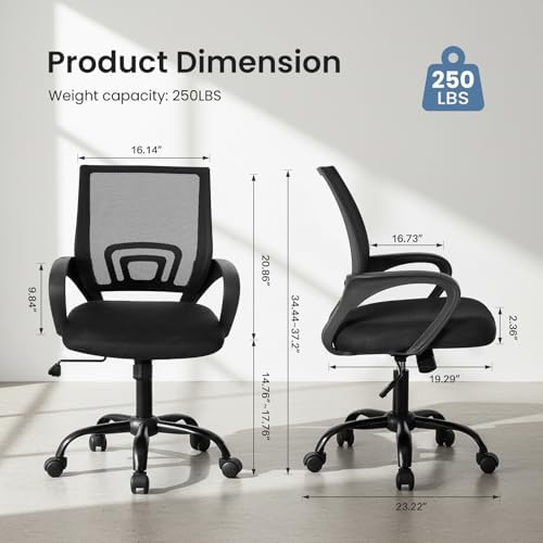 DUMOS Ergonomic Office Chair, Executive Desk Chair with Lumbar Support