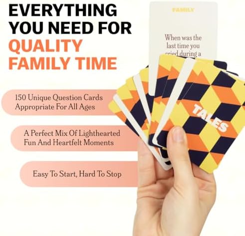 TALES 150 Conversation Cards, Family Edition, Create Meaningful Connections