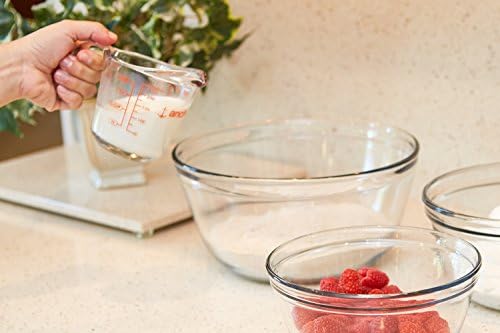 Anchor Hocking Glass Measuring Cups, 3 Piece Set (1 Cup, 2 Cup
