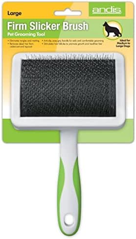 Andis 65710 Self-Cleaning Animal Slicker Brushes with Curved Stainless-Steel Bristles for