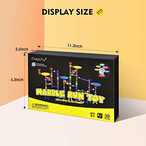 Magicfly Marble Run, 127 Pcs Marble Runs for Kids, Glass Marbles for Kids