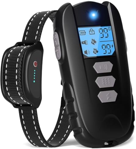 Dog Shock Collar with Remote Control, Waterproof Dog Training Collar Grey