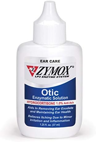Zymox Otic Enzymatic Solution for Dogs and Cats to Soothe Ear Infections with 1%