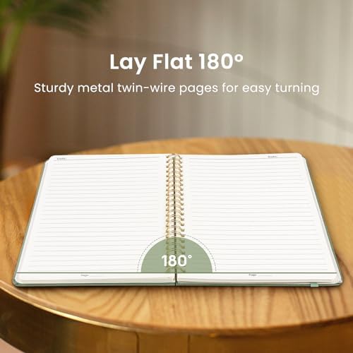 Taja Lined Spiral Notebook for Work, 5.7"x7.9" Spiral Journal College Ruled