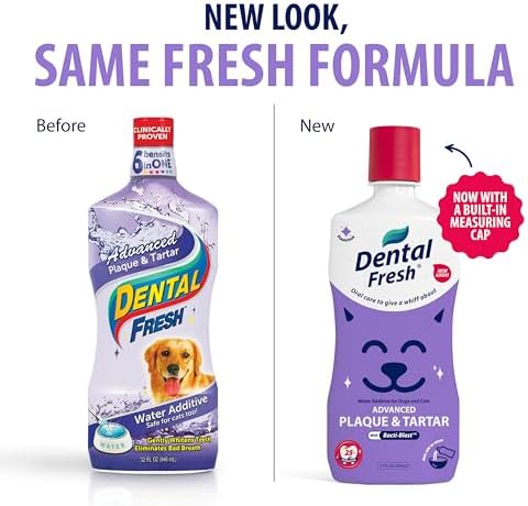 Dental Fresh Water Additive - Plaque & Tartar Care for Dogs & Cats - 17 oz