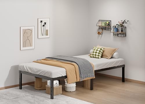 Metal Bed Frame Twin Size 14 Inch Platform Bed with Underbed Storage