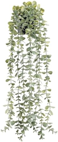 Der Rose 24" Fake Hanging Eucalyptus Plant for Bathroom Wall Art Decor