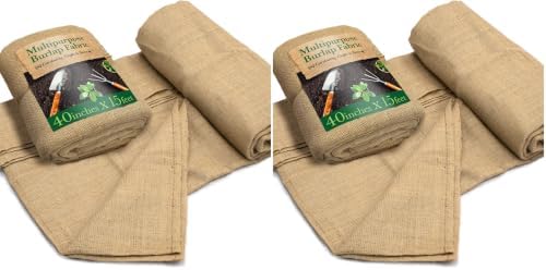 Burloptuous 40" x15 Feet Gardening Burlap Roll - Multipurpose Natural Burlap Fabric
