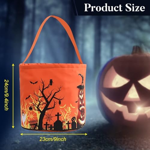 Halloween Trick or Treat Candy Bags LED Light Up Pumpkin Bucket