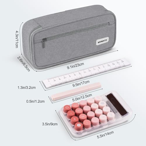 WEMATE Pencil Case, Large Storage Organizer, Makeup Bag, Teacher Must - have