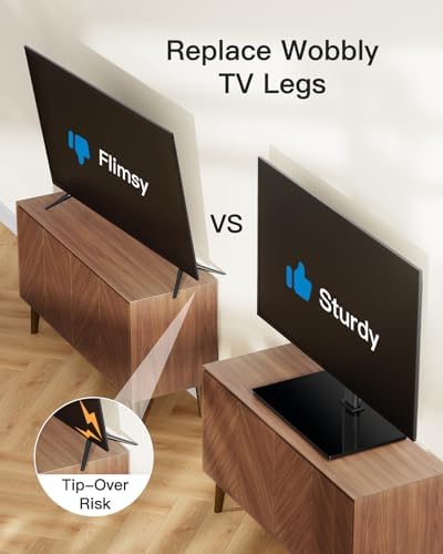 PERLESMITH Universal TV Stand Legs for 32-70 inch TVs to 99lbs with Mount
