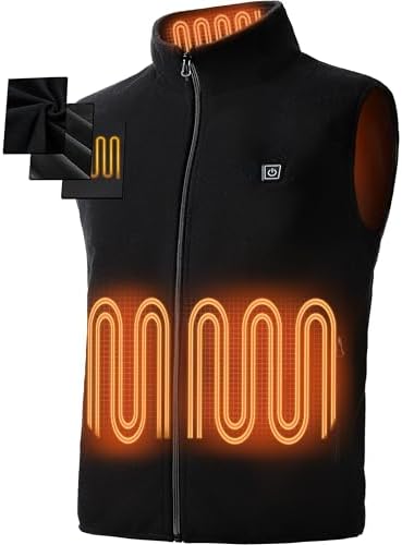 Heated Vest for Men Women, 3 Heating Levels 6 Heating Zones