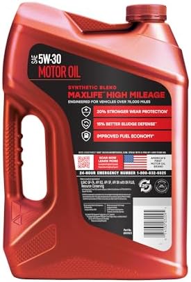 Valvoline MaxLife High Mileage 5W-30 Synthetic Blend Motor Oil 5 Quart