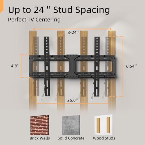 55 65 75 85 inch Tilting TV Wall Mount for 32-90 '' TVs, Low Profile TV Mount Bracket