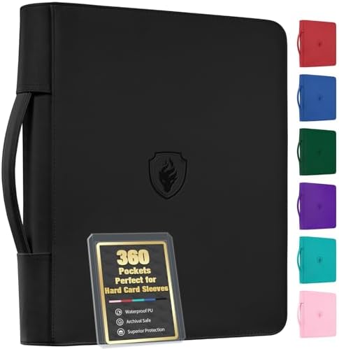 Top Load Binder Holds 360 Cards, Portable Card Binder with Handle