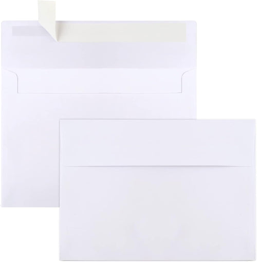 50 Packs 5x7 Envelopes, White A7 5x7 Envelopes for Invitations, Printable