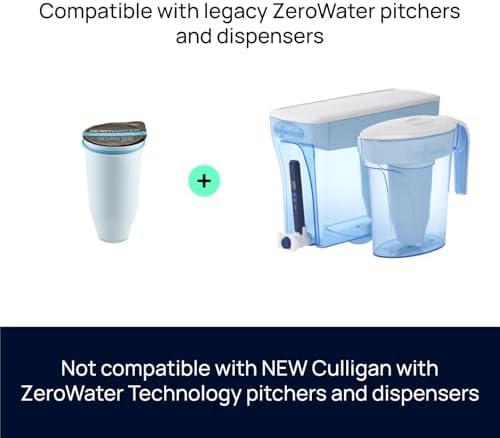 ZeroWater Official Replacement Water Filter Removes PFOA/PFOS 2-Pack