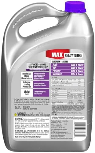 Prestone MAX Euro Violet 50/50 Antifreeze Automotive Coolant, Pack of One