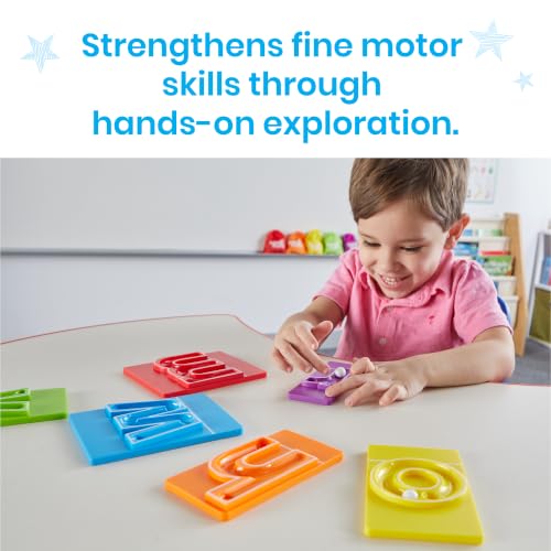 hand2mind MarbleTracers - Lowercase Letters, 24 Letter Tracing Trays, 10