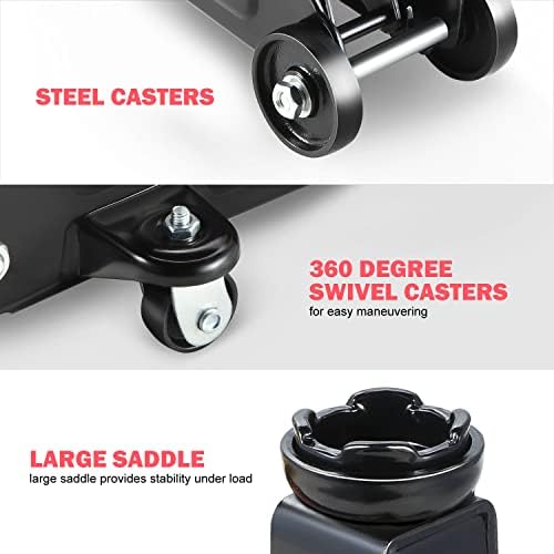 DNA Motoring TOOLS-00234 Low Profile Hydraulic Trolley Service/Floor Jack