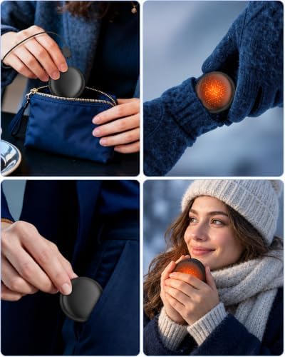 Pocket Size Rechargeable Hand Warmers 2 Pack,0.5S Instant Heating