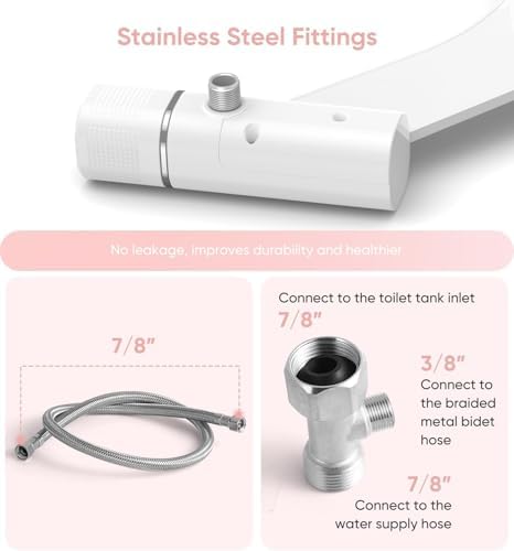 Ultra-Slim Bidet Attachment, Posterior&Feminine Wash-(Retractable Dual Nozzles)