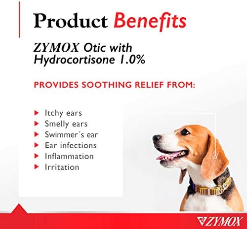Zymox Otic Enzymatic Solution for Dogs and Cats to Soothe Ear Infections with 1%