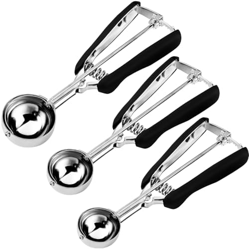 Cookie Scoop Set, Include 1 Tbsp/2 Tbsp/3 Tbsp, Cookie Dough Scoop