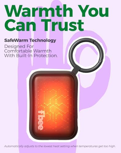 Rechargeable Hand Warmer, Ultra Thin Electric Hand Warmer with SafeWarm Temperature