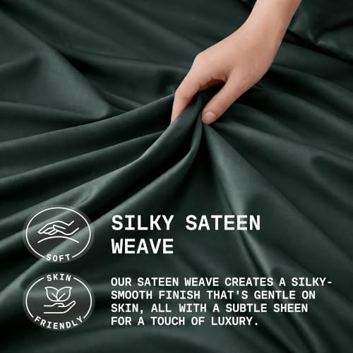 TRUE BAMBOO Sheets Set Queen Size - Silky Soft & Cooling - Dark Gray
