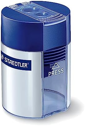 STAEDTLER Double-Hole Tub Pencil Sharpener: Dual Size Manual Sharpener for Standard