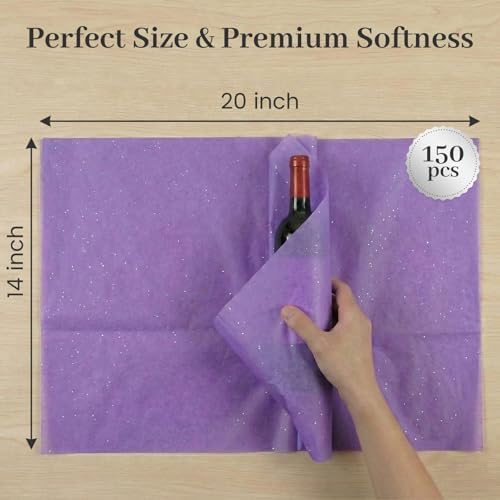 3 Otters Tissue Paper 150 Sheets, 14 X 20 inch 30 Colors for Gift Bags