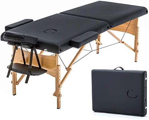 BestMassage Massage Bed Portable Folding Massage Table 24" Wide,Black