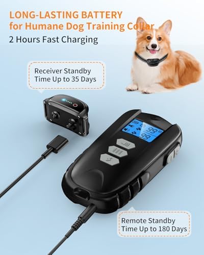 Dog Shock Collar with Remote Control, Waterproof Dog Training Collar Grey