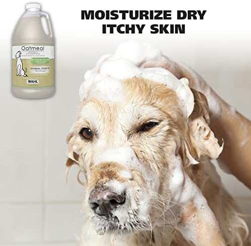 Wahl USA Dry Skin & Itch Relief Pet Shampoo for Dogs – Oatmeal Formula with Coconut Lime