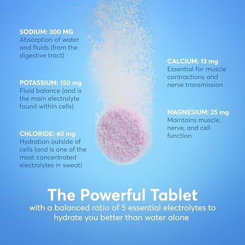 Nuun Sport Electrolyte Tablets with Magnesium, Calcium, Potassium, Chloride & Sodium