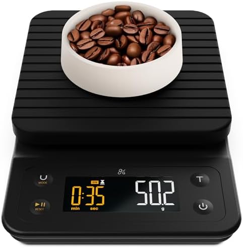 Greater Goods Coffee Scale with Timer, 0.1g Precision for Espresso & Matcha