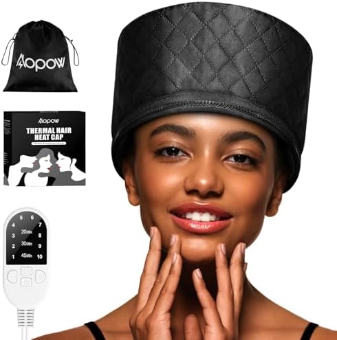 Heat Cap for Deep Conditioning: 10-Level Heats Up Quickly 3 Time Settings Hair Steamer