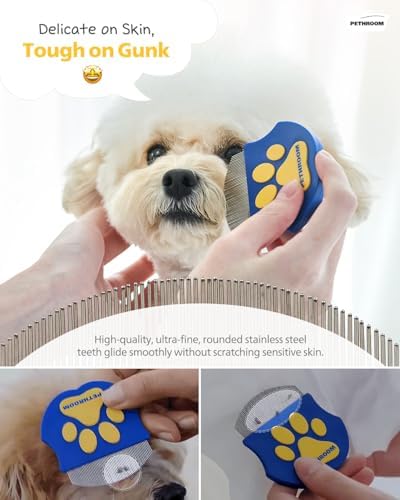 Professional Eye Comb for Pets, Stainless Steel Tear Stain Remover