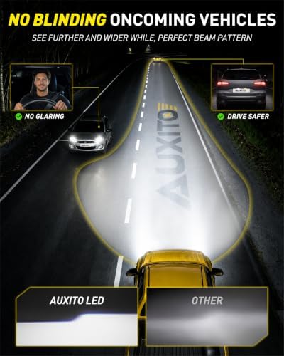 AUXITO H11 LED Bulb 6500K White 84,000LM Mini Size Plug and Play,2PCS